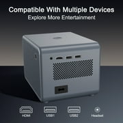Portable Projector with 5G WiFi & BT 5.3,Mini Projector Native 1080P,Outdoor Movie Projector for Bedroom,Portable Home Theater,Easy Setup with Phone/Laptop/TV Stick
