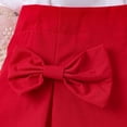 thumbnail image 4 of Toddler Girls Skirt 2-Piece Outfit Set Ruffle Button down Shirts Pleated Skirts Set Summer Little Girl Outfits Red, 5 Y, 4 of 7