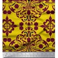 thumbnail image 1 of Soimoi Silk Fabric Moroccan Damask Print Fabric by The Yard 42 Inch Wide, 1 of 3