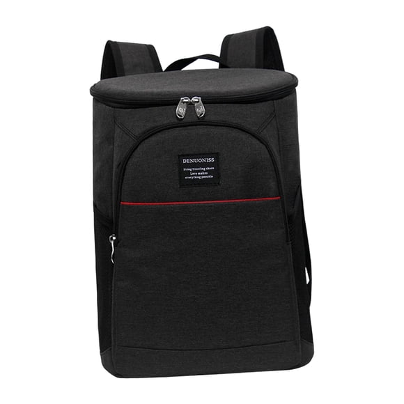 Mochila nevera Bolsa térmica perfecl portátil 2 compartimentos aislados para picnic gran capacidad negro