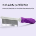 thumbnail image 4 of Visland Dematting Fur Rake Comb for Dogs Cats Stainless Steel Painless Removal Non-Slip Handle Shedding Brush for Medium And Long-Haired Pets Grooming Tool, 4 of 7
