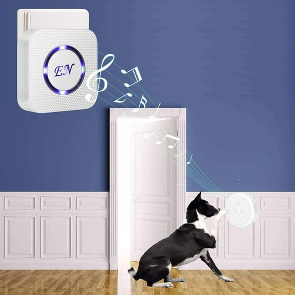 Wireless Dog Door for Potty Training, Waterproof Touch Button with 52 Tunes