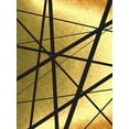 thumbnail image 2 of Urban Epiphany 15x18 Gold Ornate Wood Framed with Double Matting Museum Art Print Titled - Black And Gold Geometric Lines 1, 2 of 4