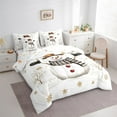 thumbnail image 4 of Castle Fairy Teenagers Christmas Snowman 7-Piece Twin Bedding Sets,Winter Snowflakes Bedding Comforter Set,Happy New Year Breathable Sheet Sets,Breathable Home Decor, 4 of 9