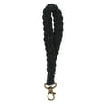 thumbnail image 3 of Mini Macrame Keychains Boho Keychain Hand Weaving Hollow Style Cotton Rope Black Coating Zinc Alloy Clip Purse Keychain For Car Key Black, 3 of 8