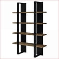 thumbnail image 4 of Bookcase 4-Shelf Modern Open Shelf | Black & Walnut Brown | 70.75” H x 47.25” W | Contemporary,Modern | Primary Living Space, 4 of 11