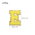 thumbnail image 2 of Uxcell 4Pcs Chenille Letter Patches Iron on Letter Patches Yellow E Alphabet Decorative Repair Embroidered Patches, 2 of 5