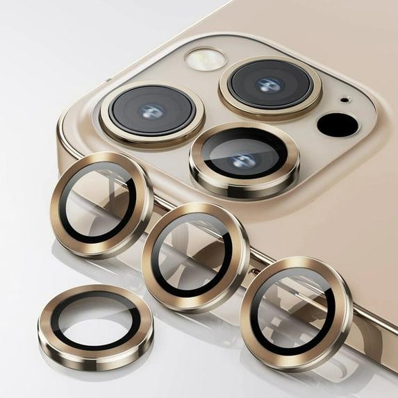 Smasener for iPhone 14 Pro - iPhone 14 Pro Max Camera Lens Protector, 9H Tempered Glass Camera Cover Screen Protector Metal Individual Ring for iPhone 14Pro 6.1 inch iPhone 14 ProMax 6.7 inch