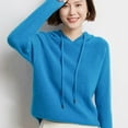 thumbnail image 1 of Pull à Capuche Automne et Hiver pour Femmes Manches Longues Mode Pull-Over Couleur Unie Décontracté Élégant, 1 of 5