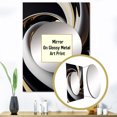 thumbnail image 3 of Designart "Elegant Gold, Black, and White Stained Glass III" Modern Mirror Wall Decor - Modern Gold Abstract Mirror Wall Art For Bathroom - 40" x 30" Inch, 3 of 5