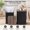 Square&black, variant on Farmhouse Accent Side Table with Rustic Storage Ottoman and Round Wood Lid, Galvanized Metal End Table, Coffee or Cocktail Table, Nesting Set of Two