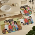 thumbnail image 6 of Bob's Burgers 4 Pcs Shower Curtain Set Bathroom Sets Shower Curtain with 12 Hooks Bathroom Decor with Rugs Bath Accessories with Mats Toilet Lid Cover, 6 of 8