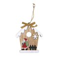 thumbnail image 1 of Gibobby Adornos navideños Cabaña de Colgante Muñeco de nieve Estrella Árbol de Navidad Vacaciones creativas Colgante de(B), 1 of 5