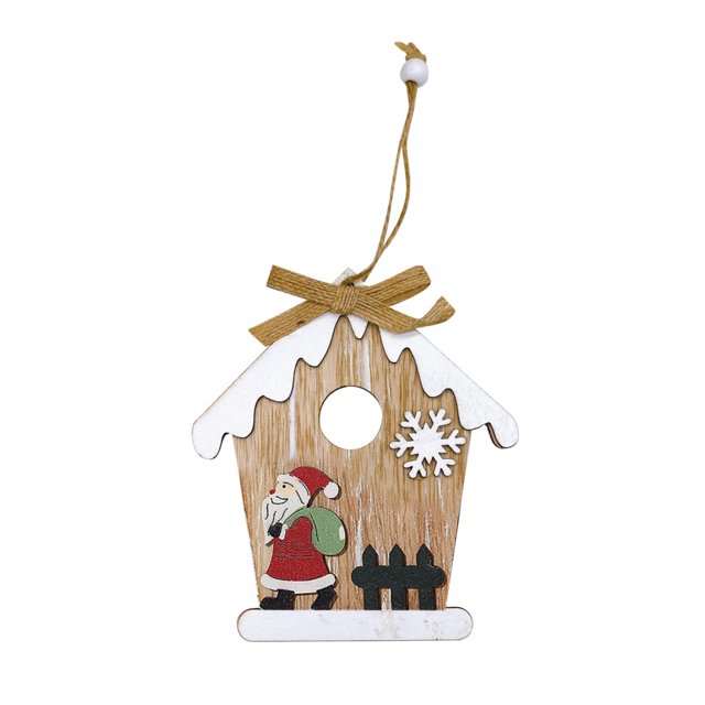 Gibobby Adornos navideños Cabaña de Colgante Muñeco de nieve Estrella Árbol de Navidad Vacaciones creativas Colgante de(B)