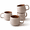 Rose Sand-6 Oz, variant on Small Stoneware Ceramic Coffee Mugs Set Of 4-6 Oz - Rose Sand