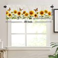 thumbnail image 3 of Sunflower And Butterfly Rod Pocket Polyester kitchen Curtain Valances for Windows For Indoor Living Room Bedroom Kitchen Decoration 54x18 inch, 3 of 5
