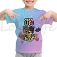 thumbnail image 3 of Camiseta de verano para niños, camiseta de dibujos animados de Toca Boca, camiseta del juego Toca Life World, camisetas de manga corta para niñas y niños, camisetas con cuello redondo, 3 of 5