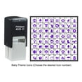 thumbnail image 4 of Printtoo Personalized Baby Theme Icons Rubber Stamp Self Inking Stamper 24 mm-Blue, 4 of 7