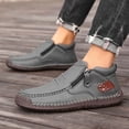 thumbnail image 7 of HAJWOH The First Young Shoes Men, Men’S Handmade Premium Leather Slip-On Driving Boots Travel & Outdoor Gray US-9(EU-43), 7 of 7
