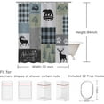 thumbnail image 4 of Cabin Shower Curtain, Rustic Shower Curtain, Farmhouse Bear Deer Shower Curtains, Lodge Wildlife Moose Shower Curtains with 12 Hooks Country Adventure Men Bathroom Curtain Sets 72W x 84H, 4 of 6
