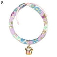 thumbnail image 2 of Flmtop Chien de Compagnie Chat Chiot Réglable Fleur Impression Cloche Collier Doux Sangle de Cou 8, 2 of 9