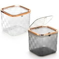 TRAHOO2 Pack Tabletop Trash Can with Popup Lid, 2L Mini Trash Can