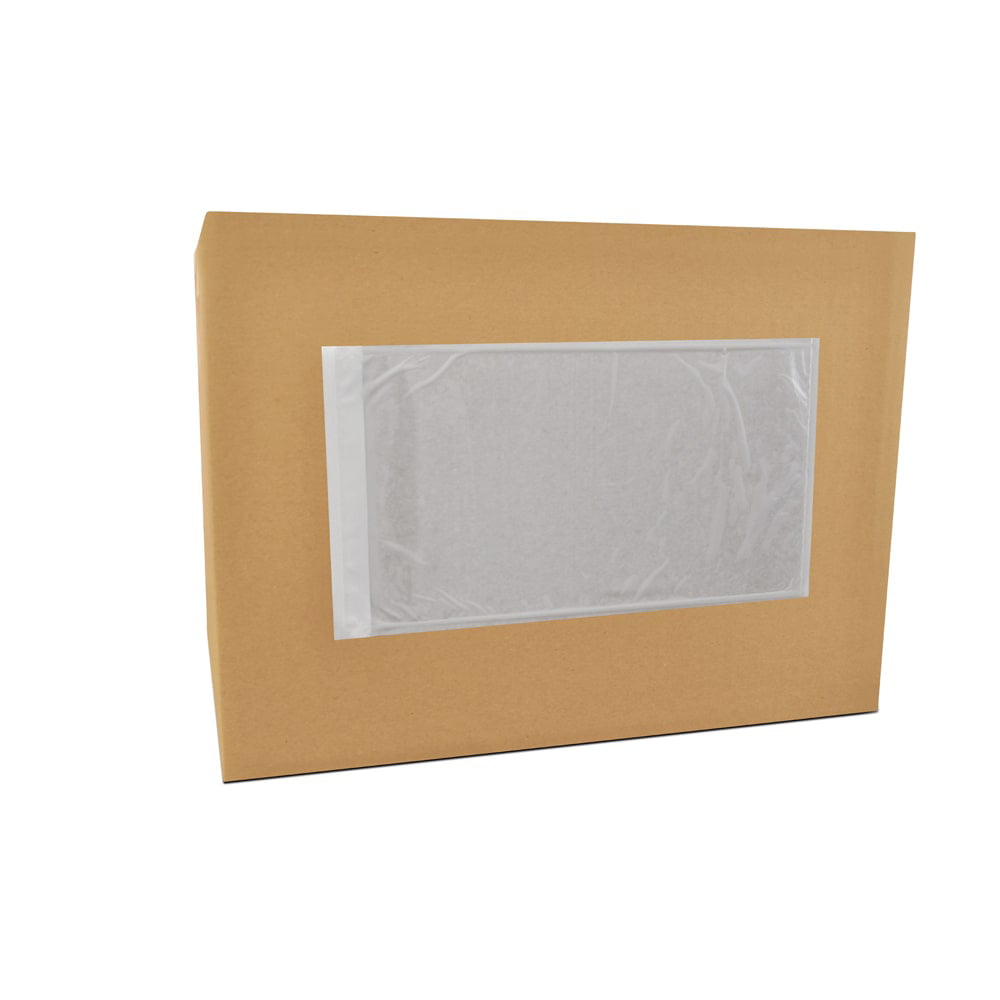 5.5" x 10" Clear Plain Face Packing List Envelopes Back Side Load 4000 Pieces 