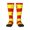 1 Black, variant on Knee High Socks for Women Spanish Flag Long Tube Sock Uniform Socks