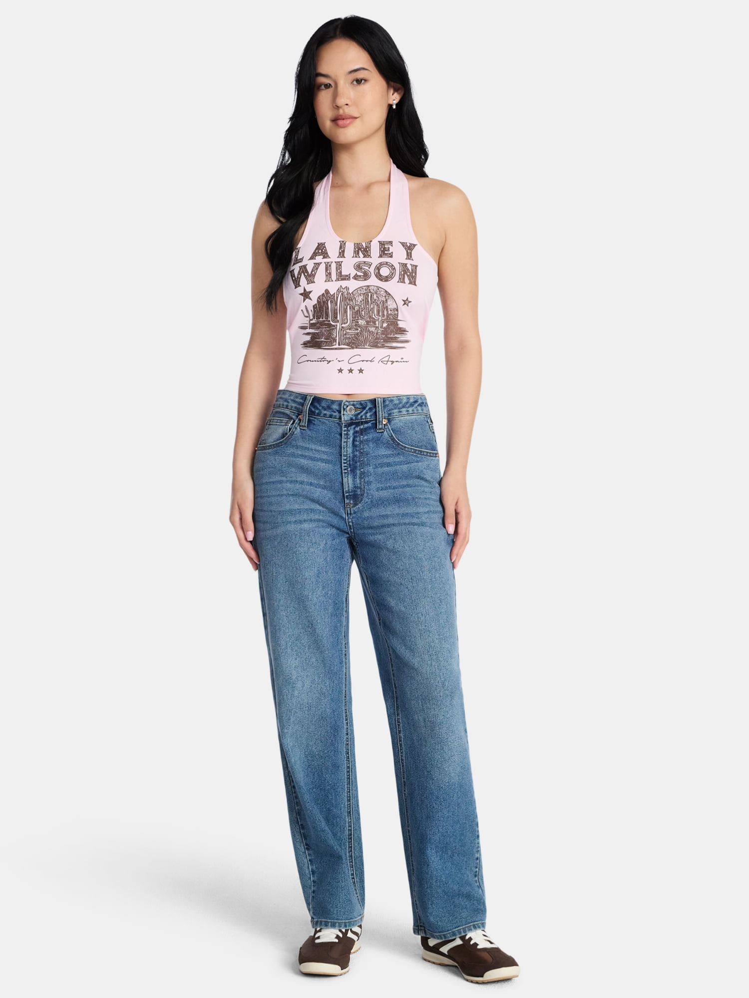 Lainey Wilson Women's and Women's Plus Graphic Halter Top, Sizes XXS-XXL