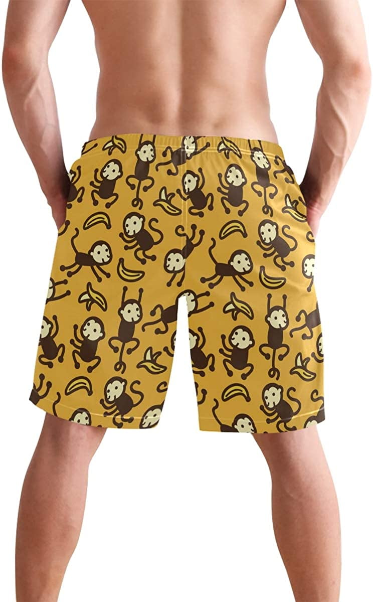 Buy WIHVE Men's Beach Swim Trunks Watercolor Sunflower Boxer Swimsuit  Underwear Board Shorts with Pocket at