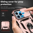 thumbnail image 3 of iPhone 11 Pro Case,Dteck Shockproof Rubber Rugged Case Hybrid Hard Ring Holder Kickstand Slide Camera Lens Protector Cover for Apple iPhone 11 Pro,Rosegold, 3 of 8