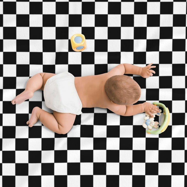 Checkered Racing Flag Blanket For Boys Girls Neutral 40x50 Inches Soft Double Layer Baby Blankets With Dotted Backing Receiving Blanket Bed Throws For Newborn Infant Babies Walmart