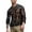 Black, variant on Krdevn Men's Street Trend Woven Solid Color Mesh Knitted Long Sleeve Top,L