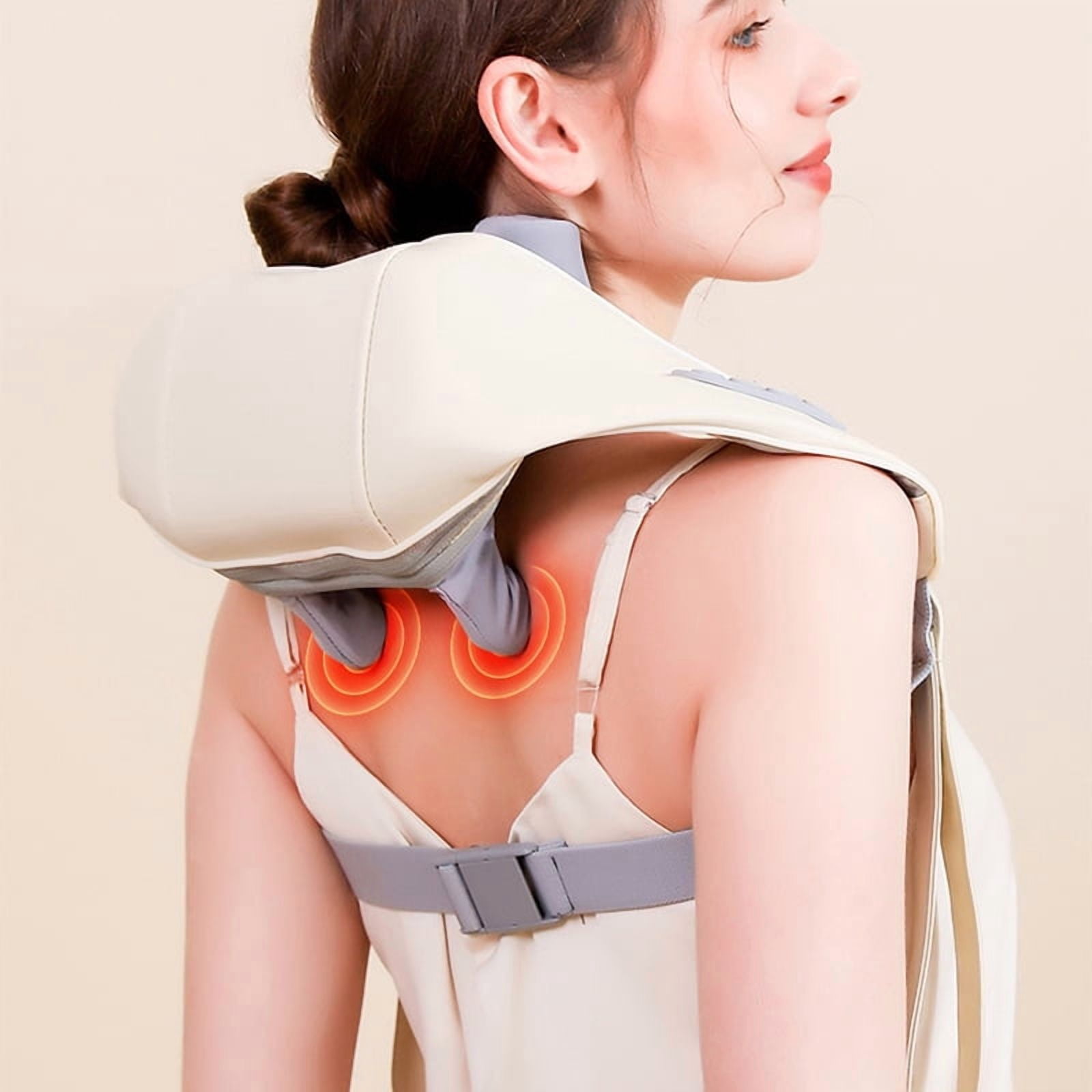 Shiatsu Neck And Shoulder Massager with LED Red Light Kneading Spine Back Muscle Relaxer for Home Use  Shoulder Massage Shawl