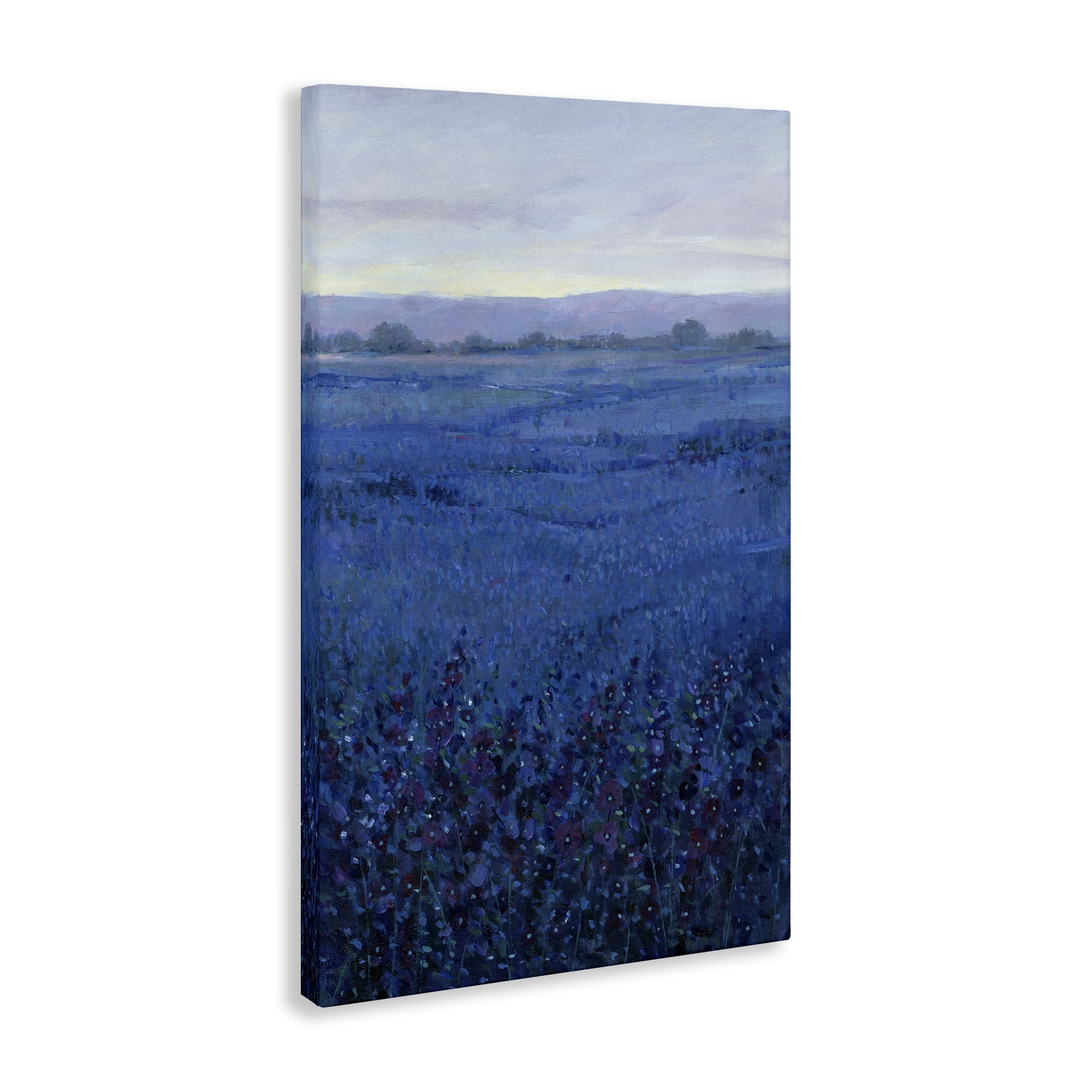 Stupell Industries Blue Country Fields Landscape Painting Gallery Wrapped Canvas Art Print Wall Art, 20 x 30