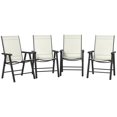 thumbnail image 1 of Outsunny 4-Piece Folding Dining Chair Set for Relaxing on Patio, Beige, 1 of 10