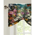 thumbnail image 4 of Daisy Flower Butterfly Bushes Window Curtain Living Room Kitchen Cabinet Tie-up Valance Curtain Rod Pocket Valance, 4 of 6