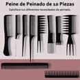 thumbnail image 2 of 10 Peines Profesionales de Peluquería, Juego de Peinillos Antiestáticos para Cabello, Peinar, Teñir y Estilismo, 2 of 4