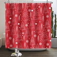 thumbnail image 3 of Dvkptbk Rideau de Douche en Polyester Imprimé Flocon de Neige d'Hiver de Noël, 3 of 3