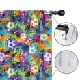 thumbnail image 4 of Blackout Kids Curtains,Football and Graffiti Multicolor Pattern Children's Insulated Curtains Set Of 2,Bedroom Essentials,Toddler Room Decor 52"x84", 4 of 5