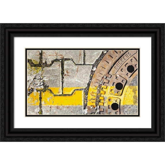 Bircheneder, Stefan 18x12 Black Ornate Wood Framed with Double Matting Museum Art Print Titled - Grenzgelb 6