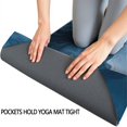thumbnail image 3 of Blue White Marble Pattern Hot Yoga Mat Towel Non Slip for Hot Yoga - Quick-Drying Yoga Mat Cover with 4 Corner Pockets with Travel Bag - Hot Yoga Towel Non Slip Grip Moisture Wicking Sweat 70"x26", 3 of 6