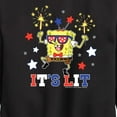 thumbnail image 3 of SpongeBob SquarePants - It's Lit - Toddler And Youth Crewneck Fleece Sweatshirt, 3 of 6