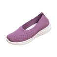 thumbnail image 3 of IEMIEMIEM Womens Orthopedic Shoes Arch Support Non Slip Slip on Golf Shoes Breathable Knitted Mesh Stretch Business Casual Shoes Comfortable 2026 Orthopedic Shoes Purple 5.5 Wide, 3 of 9