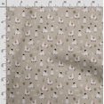 thumbnail image 3 of Soimoi Llama Alpaca Printed, Cotton Satin Spandex, Sewing Fabric by The Yard 54 Inch Wide, Decorative Fabric for Dresses and Home Accents, Beige, 3 of 5