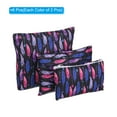 thumbnail image 3 of Unique Bargains 3 Sizes Reusable Washable Polyester Snack Bag Sandwich Bag, Leaf Pattern Black 2 Set/6Pcs, 3 of 7