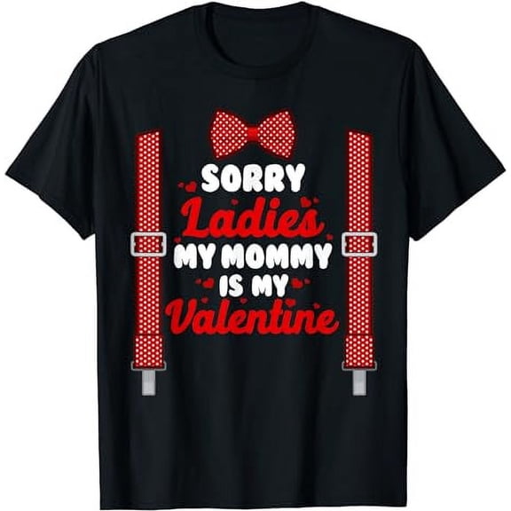 Mom Sorry Ladies Mommy is My Valentine Boys Valentines Day T-Shirt