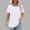 White, variant on QUNYINEY Crew Neck Summer Blouses for Women Casual Short Sleeve Solid Tops Loose Pullover Pleated Tops for Women