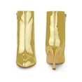 thumbnail image 5 of BLISSFUL STEP Mirror Leather Stiletto Heels Ankle Boots for Women Gold 11, 5 of 6