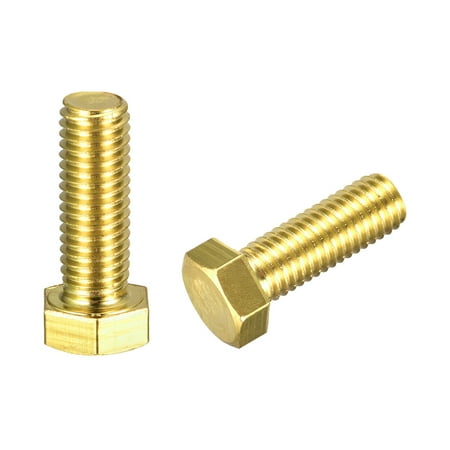 

Brass Hex Bolts 1/2-13x1-1/2 2 Pack Fully Thread Grade 4.8 Machine Screws
